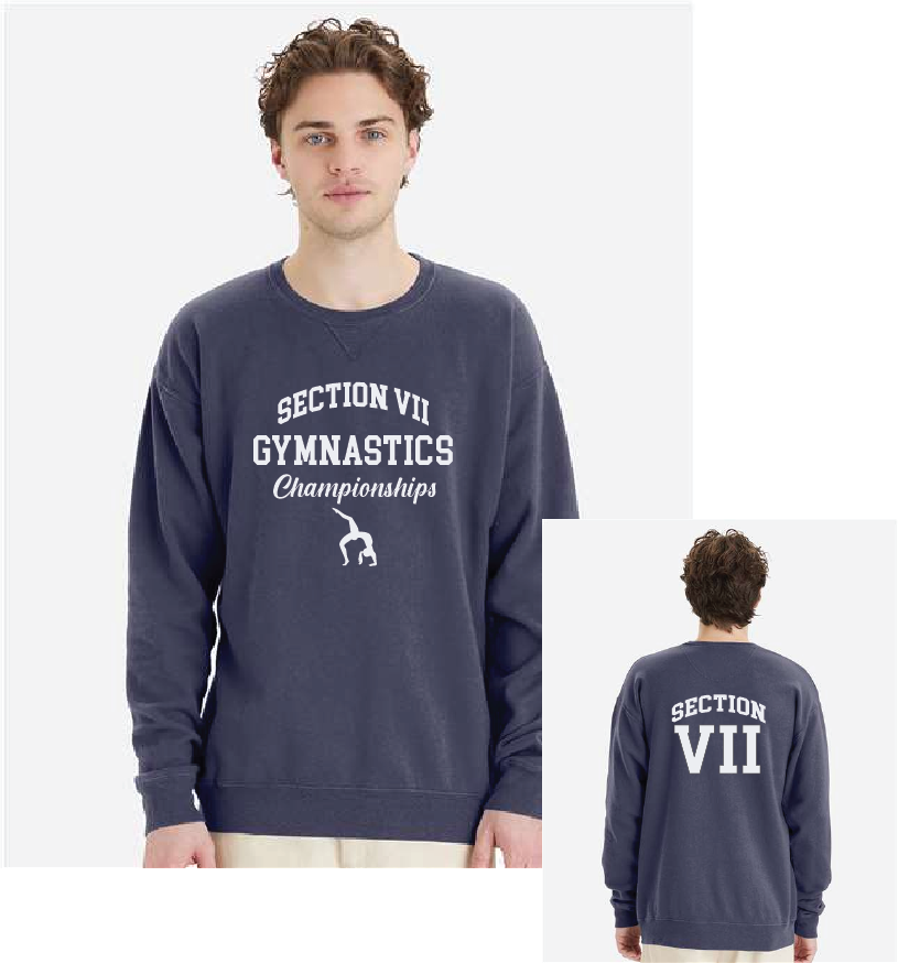 Bend It ComfortWash by Hanes Unisex Garment-Dyed Crewneck Sweatshirt No Year VII Gymnastics25