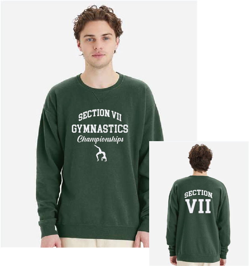 Bend It ComfortWash by Hanes Unisex Garment-Dyed Crewneck Sweatshirt No Year VII Gymnastics25