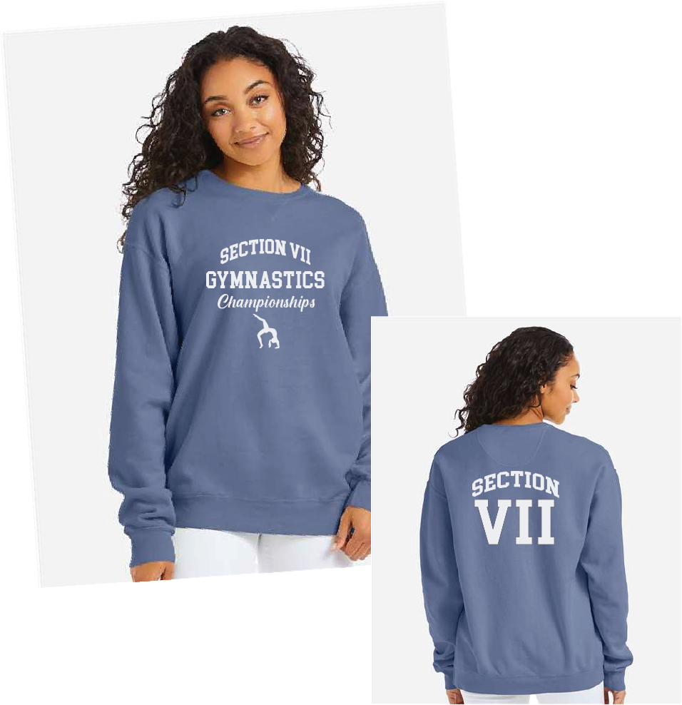 Bend It ComfortWash by Hanes Unisex Garment-Dyed Crewneck Sweatshirt No Year VII Gymnastics25