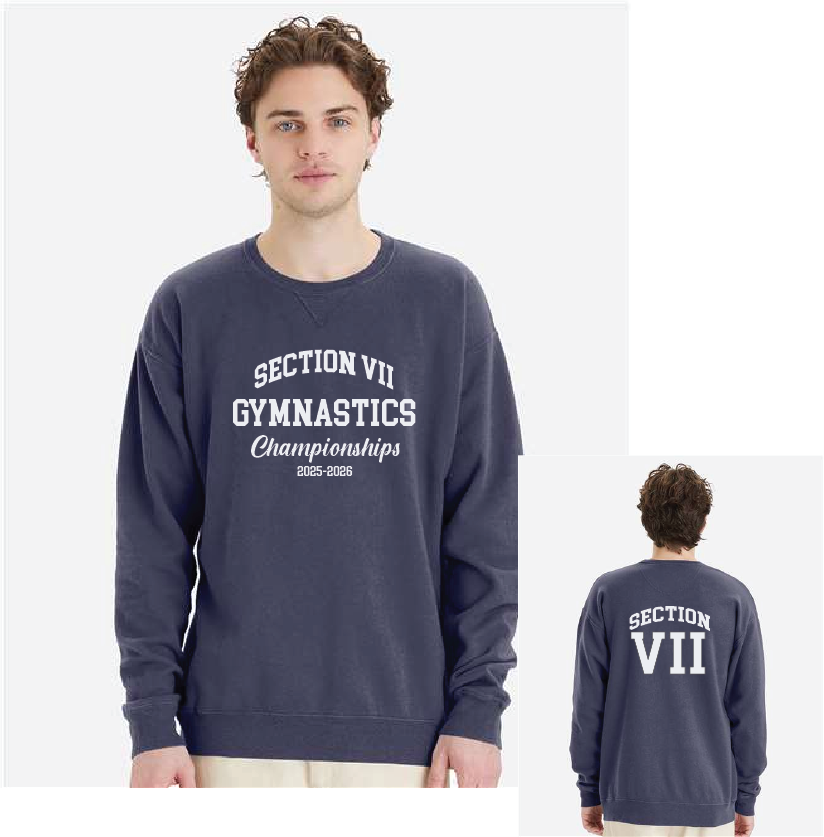 2025 Bend It ComfortWash by Hanes Unisex Garment-Dyed Crewneck Sweatshirt VII Gymnastics25