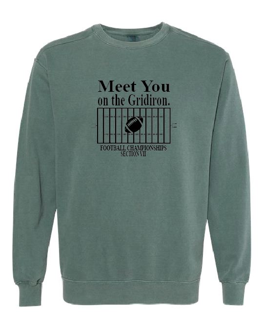 Meet You Comfort Colors Unisex Garment-Dyed Crewneck Sweatshirt VII Football25