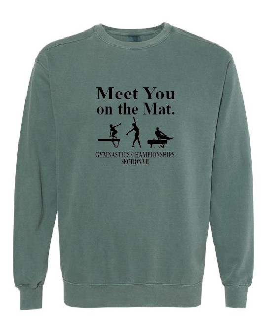 Meet You Comfort Colors Unisex Garment-Dyed Crewneck Sweatshirt VII Gymnastics25