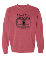 Meet You Comfort Colors Unisex Garment-Dyed Crewneck Sweatshirt VII Football25