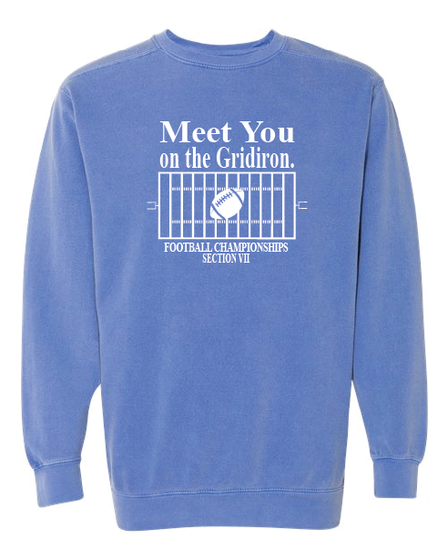 Meet You Comfort Colors Unisex Garment-Dyed Crewneck Sweatshirt VII Football25
