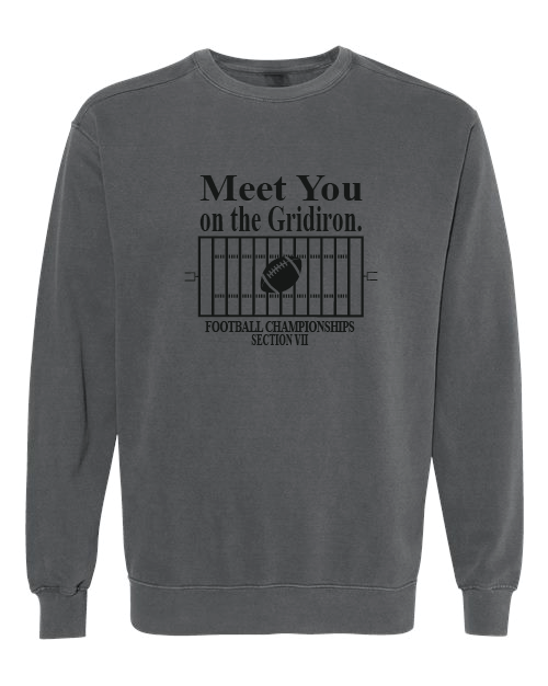 Meet You Comfort Colors Unisex Garment-Dyed Crewneck Sweatshirt VII Football25