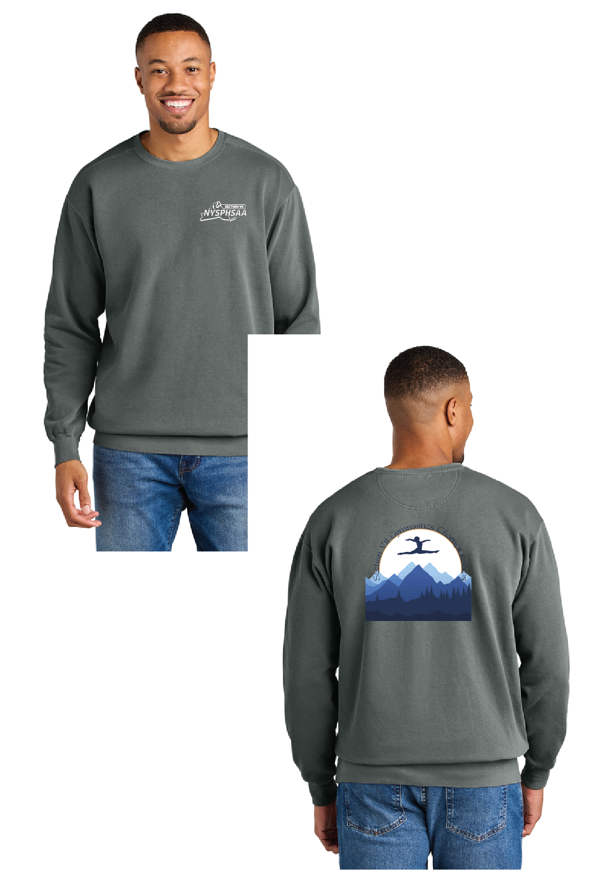 Summit Comfort Colors® Ring Spun Crewneck Sweatshirt GymnasticsFall26