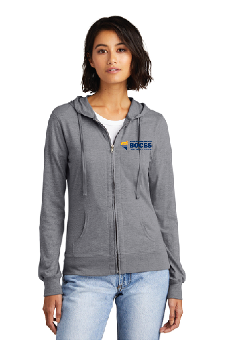 Primary District ® Women’s Fitted Jersey Full-Zip Hoodie FEHS