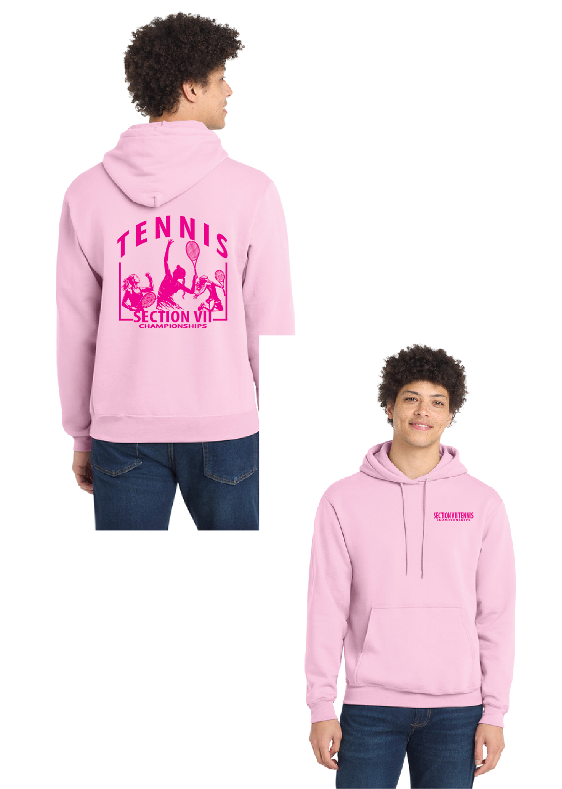 Abbott GIrls Port & Co™ Core Fleece Pullover Hooded Sweatshirt Tennis26