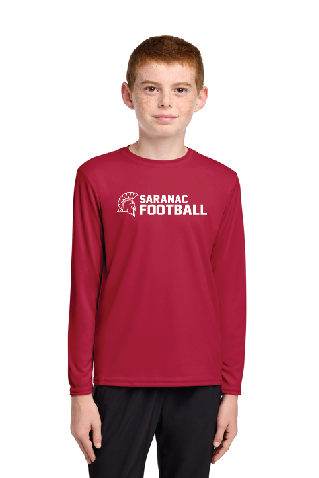 First Down Port & Co® Youth Long Sleeve Performance Tee AFLFall26