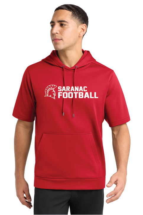 First Down Sport-Tek® Sport-Wick® Fleece Short Sleeve Hooded Pullover AFLFall26
