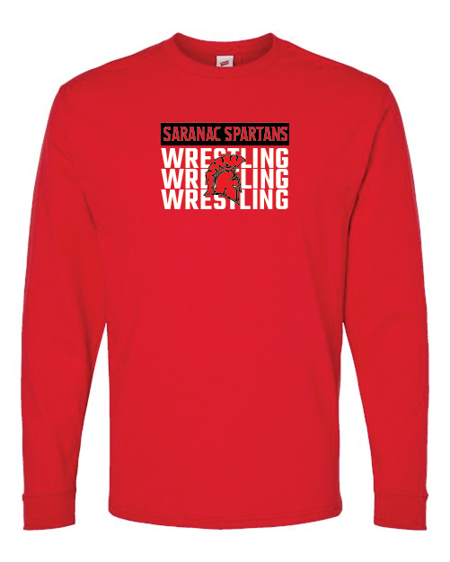 3Peat Hanes Essential-T Long Sleeve T-Shirt SCSWrestle25