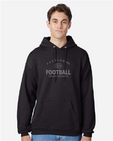 Chromo Felix Hanes Unisex EcoSmart® Hooded Sweatshirt Black Chromo Football 2.0