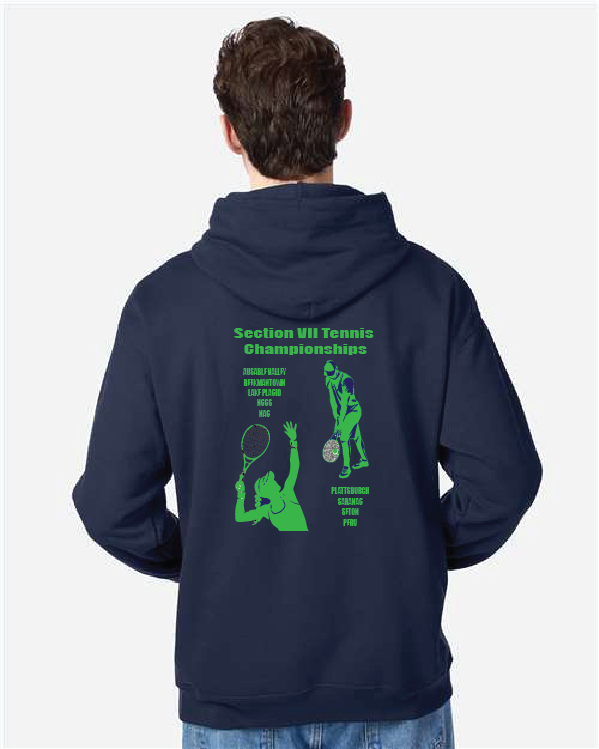 Bold Block Hanes - Ecosmart® Hooded Sweatshirt Tennis25