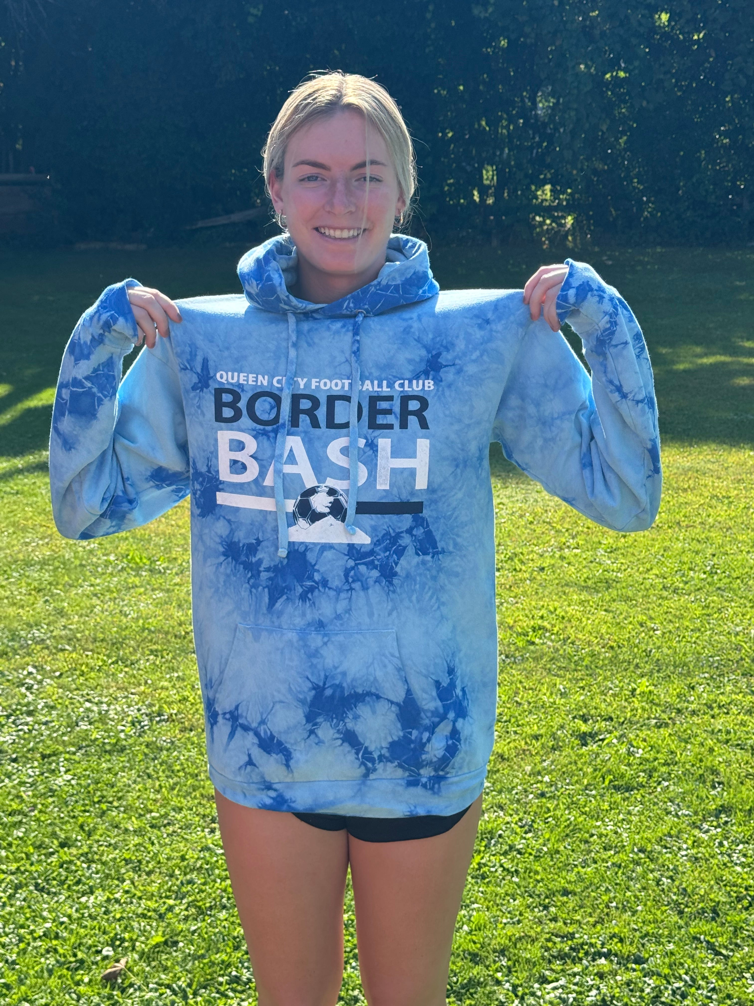 Border Bash Port & Company® Tie-Dye Pullover Hooded Sweatshirt Queen City FC