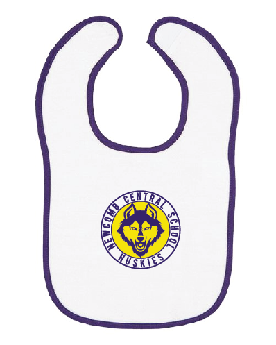 Huskies Rabbit Skins Infant Contrast Trim Terry Bib NCSH25