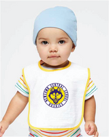 Huskies Rabbit Skins Infant Contrast Trim Terry Bib NCSH25