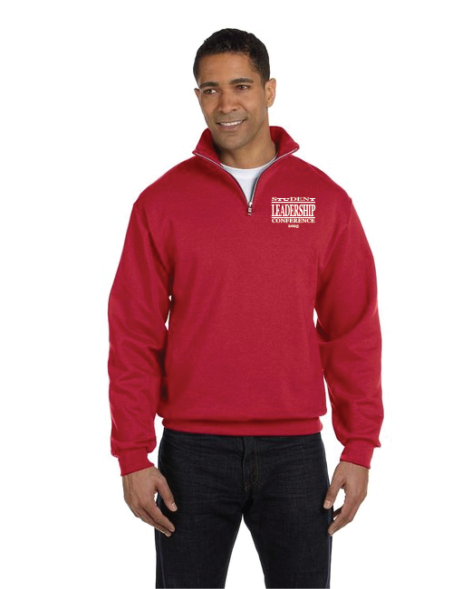 Stacked Jerzees Adult NuBlend® Quarter-Zip Cadet Collar Sweatshirt SLC25