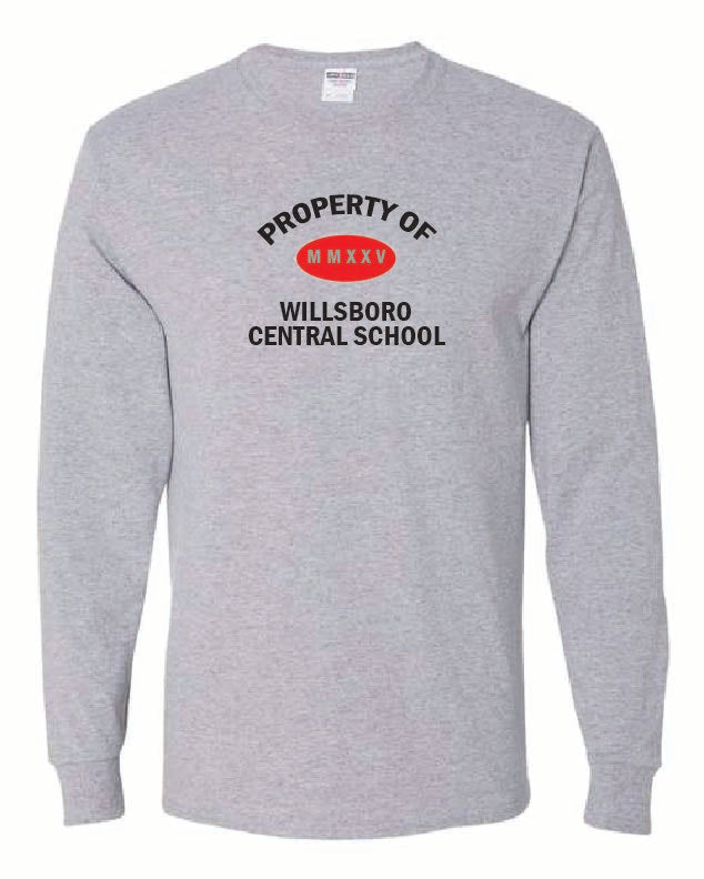 Property Of Jerzees Men's Dri-Power® Long Sleeve 50-50 T-Shirt Wills25