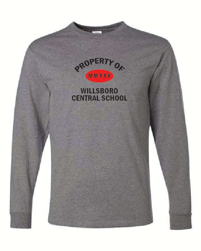 Property Of Jerzees Men's Dri-Power® Long Sleeve 50-50 T-Shirt Wills25