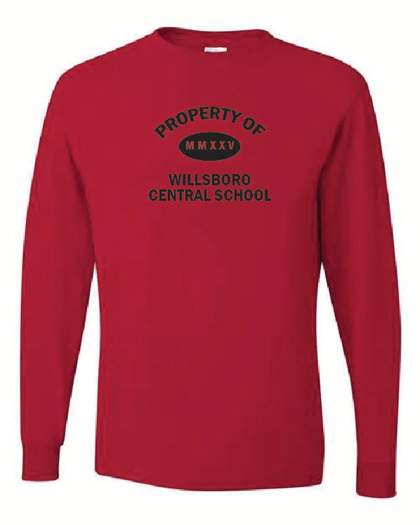 Property Of Jerzees Men's Dri-Power® Long Sleeve 50-50 T-Shirt Wills25