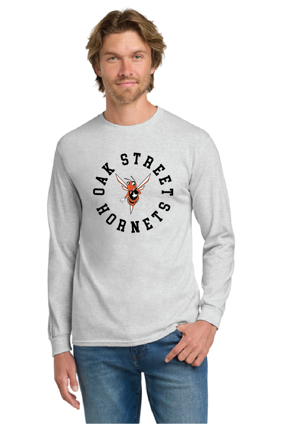 Kreis Gildan® - Heavy Cotton™ 100% Cotton Long Sleeve T-Shirt Oak