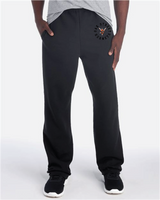 Kreis JERZEES - NuBlend® Open-Bottom Sweatpants with Pockets Black Oak