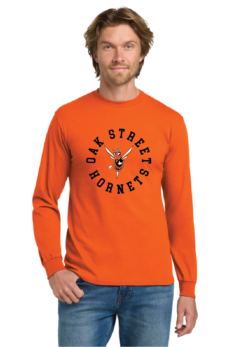 Kreis Gildan® - Heavy Cotton™ 100% Cotton Long Sleeve T-Shirt Oak