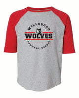 Reign LAT Youth Baseball Fine Jersey Three-Quarter Sleeve Tee White Wills25