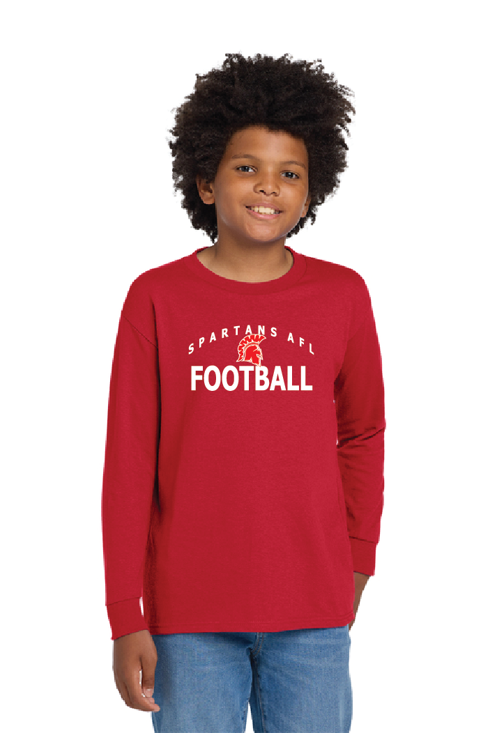Moss Gildan® Youth Heavy Cotton™ 100% Cotton Long Sleeve T-Shirt AFLFall26