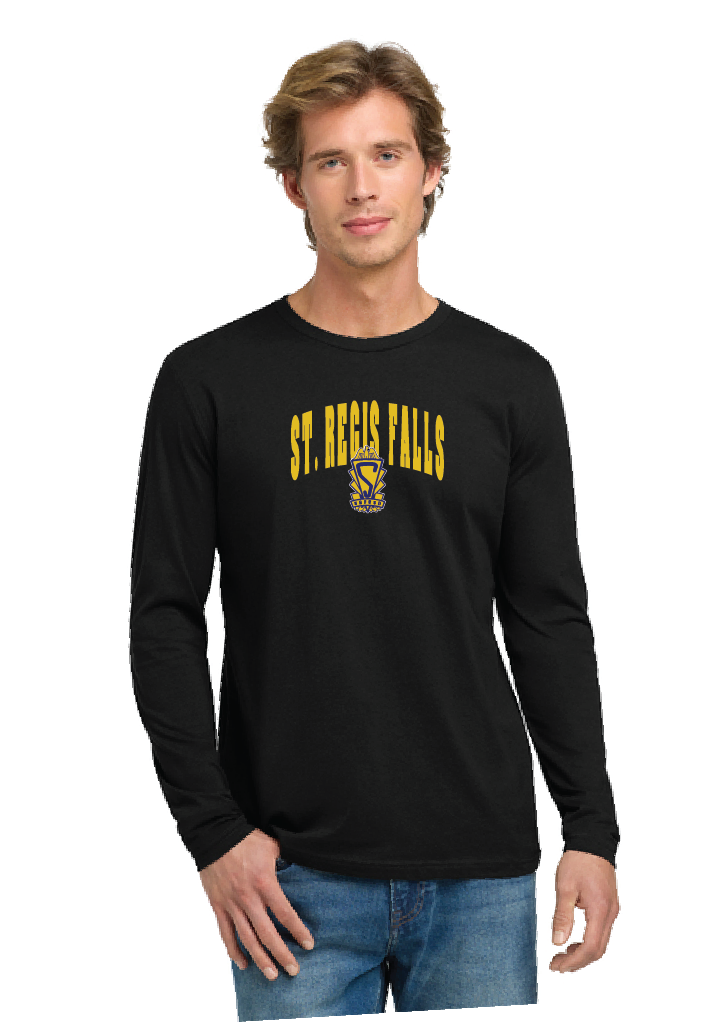 Arched Next Level Apparel® Cotton Long Sleeve Tee STRF25