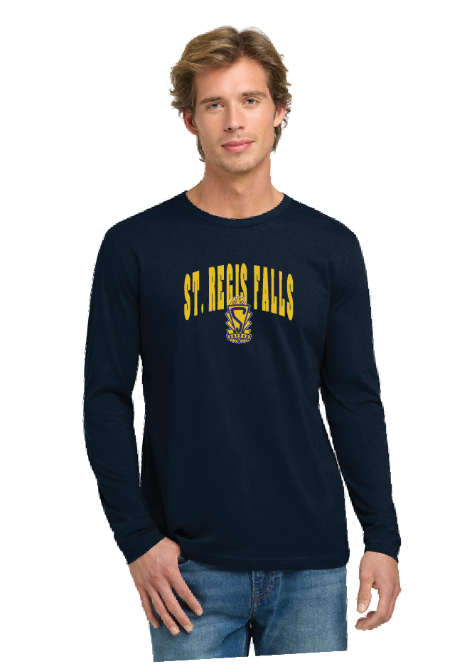 Arched Next Level Apparel® Cotton Long Sleeve Tee STRF25