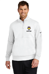 Mascot Nike Club Fleece Sleeve Swoosh 1-2-Zip NCSH25