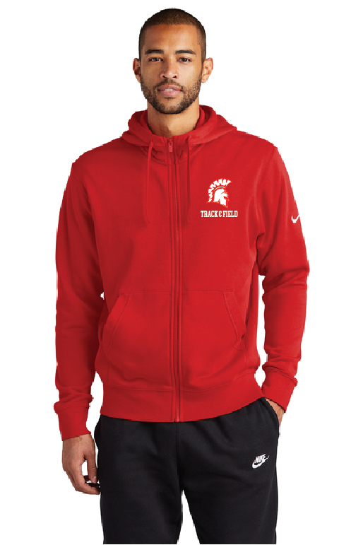 Shield Nike Club Fleece Sleeve Swoosh Full-Zip Hoodie SaranacT&F