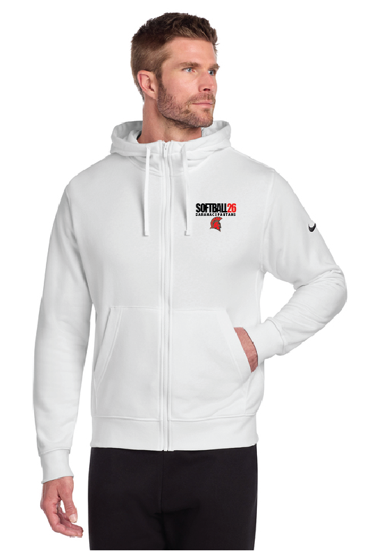 Clark Nike Club Fleece Sleeve Swoosh Full-Zip Hoodie SCS Softball
