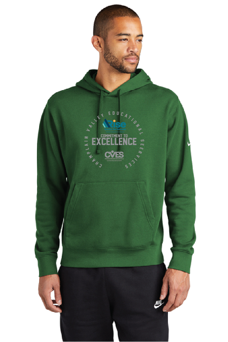 Spencer RISE Nike Club Fleece Sleeve Swoosh Pullover Hoodie CVES25