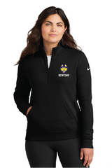Mascot Nike Women's Club Fleece Sleeve Swoosh 1-2-Zip NCSH25