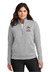 Mascot Nike Women's Club Fleece Sleeve Swoosh 1-2-Zip NCSH25