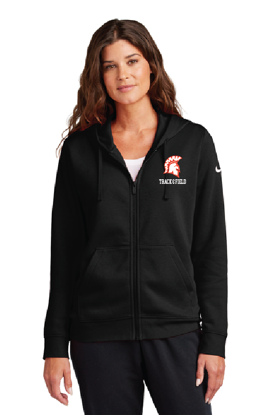 Shield Nike Women's Club Fleece Sleeve Swoosh Full-Zip Hoodie SaranacT&F