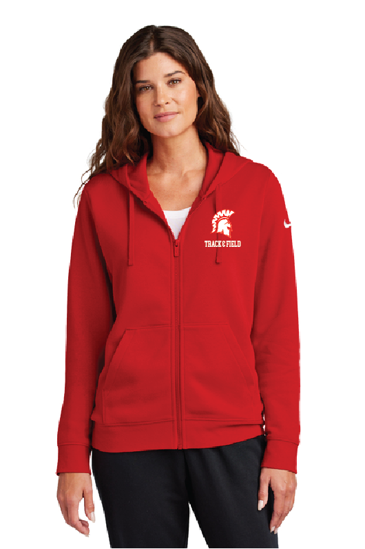 Shield Nike Women's Club Fleece Sleeve Swoosh Full-Zip Hoodie SaranacT&F