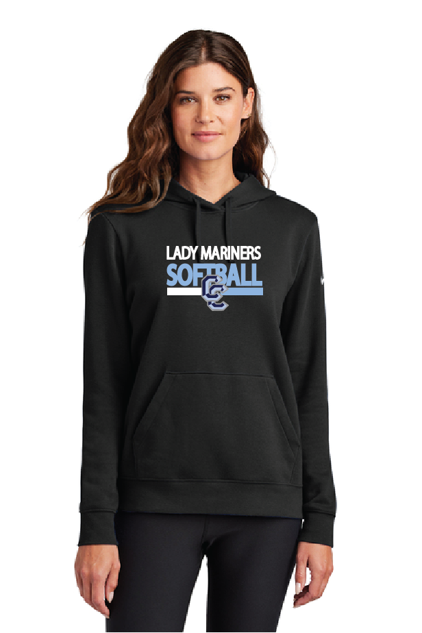 Show Nike Women's Club Fleece Sleeve Swoosh Pullover Hoodie CCLM25