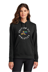 Kreis Nike Women's Club Fleece Sleeve Swoosh Pullover Hoodie VII Branded