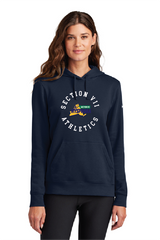 Kreis Nike Women's Club Fleece Sleeve Swoosh Pullover Hoodie VII Branded