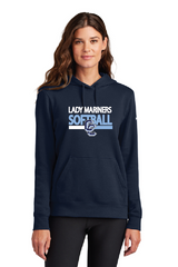 Show Nike Women's Club Fleece Sleeve Swoosh Pullover Hoodie CCLM25