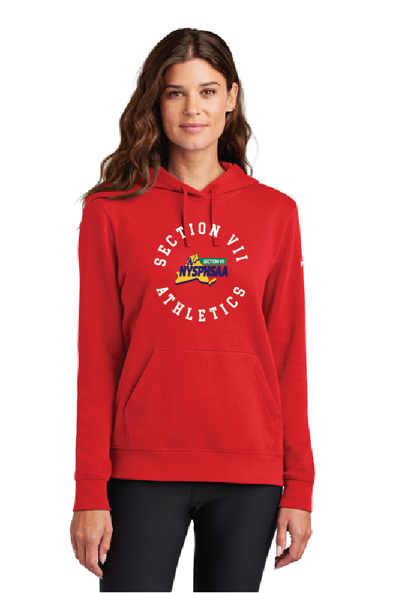Kreis Nike Women's Club Fleece Sleeve Swoosh Pullover Hoodie VII Branded