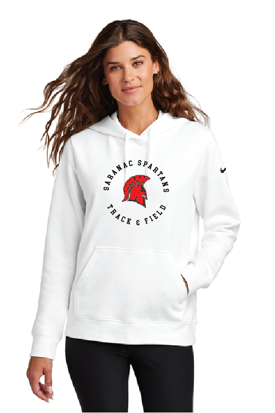 Target Nike Women's Club Fleece Sleeve Swoosh Pullover Hoodie Saranac T&F
