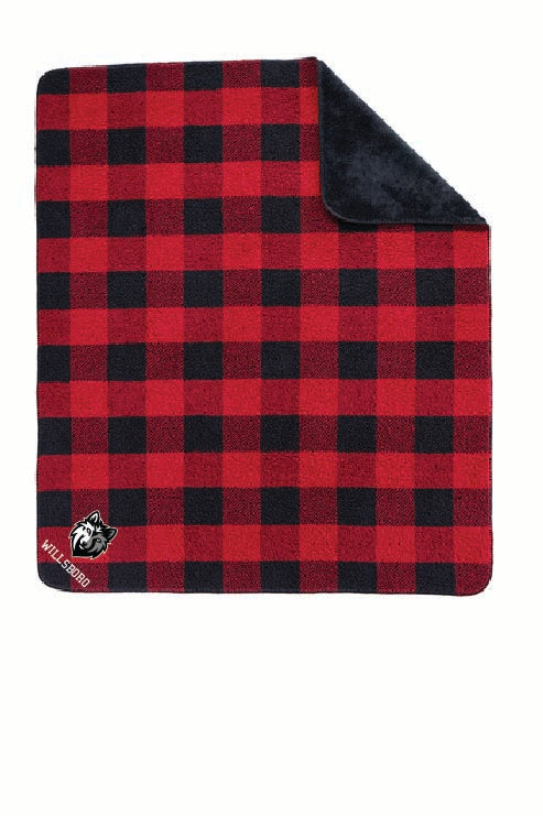 Mascot Port Authority® Double-Sided Sherpa-Plush Blanket Wills25