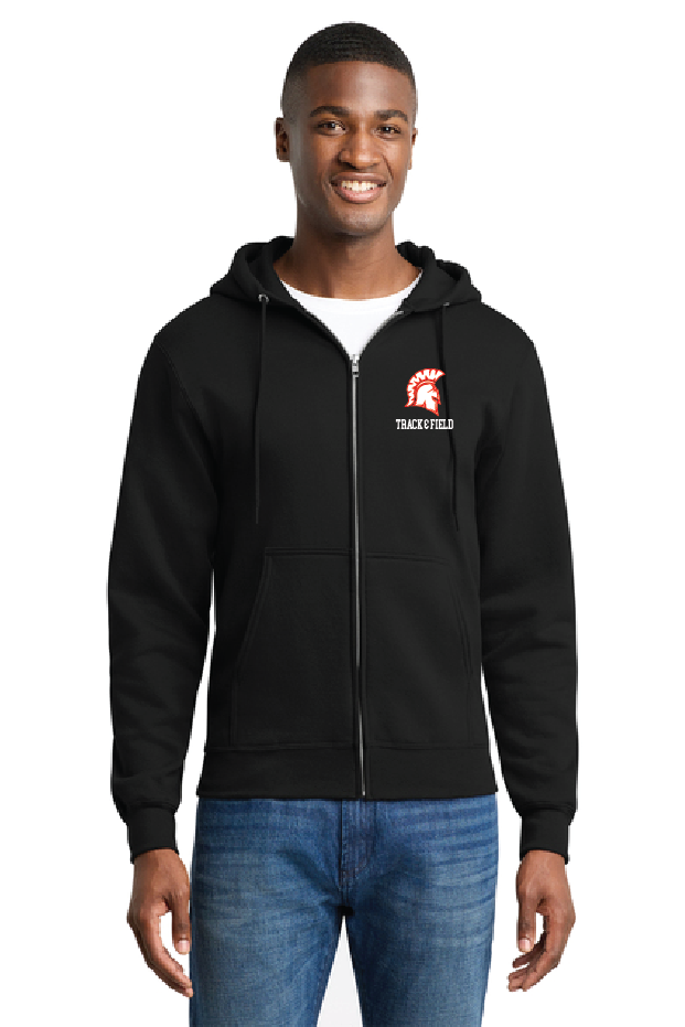 Shield Port & Co™ Core Fleece Full-Zip Hooded Sweatshirt SaranacT&F