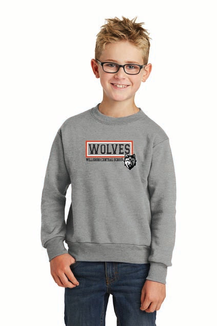 Boxed Port & Co™ Youth Core Fleece Crewneck Sweatshirt Wills25
