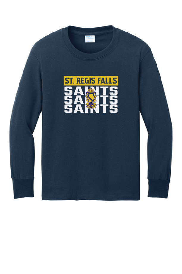 3Peat Port & Co™ Youth Long Sleeve Core Cotton Tee STRF25