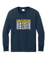 3Peat Port & Co™ Youth Long Sleeve Core Cotton Tee STRF25